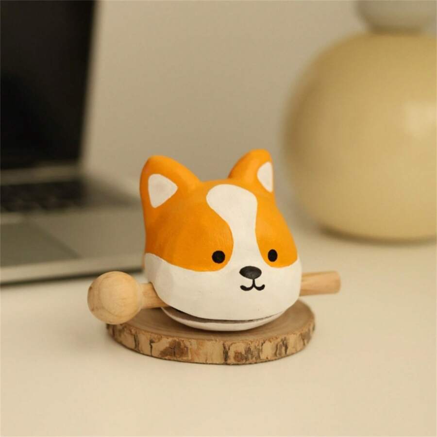 1 件可爱猫狗木制拍手木琴，缓解压力的工具，具有积极作用，适合办公室工作人员和家庭的最佳礼物 - 彩色 - 查看 1