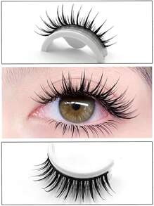 Asiteo 5 Pairs New Design Wet Look Lashes Daily Manga Lashes Wispy Natural Cross Full Strip Eyelashes - 尖尾漫畫款 - 查看 6