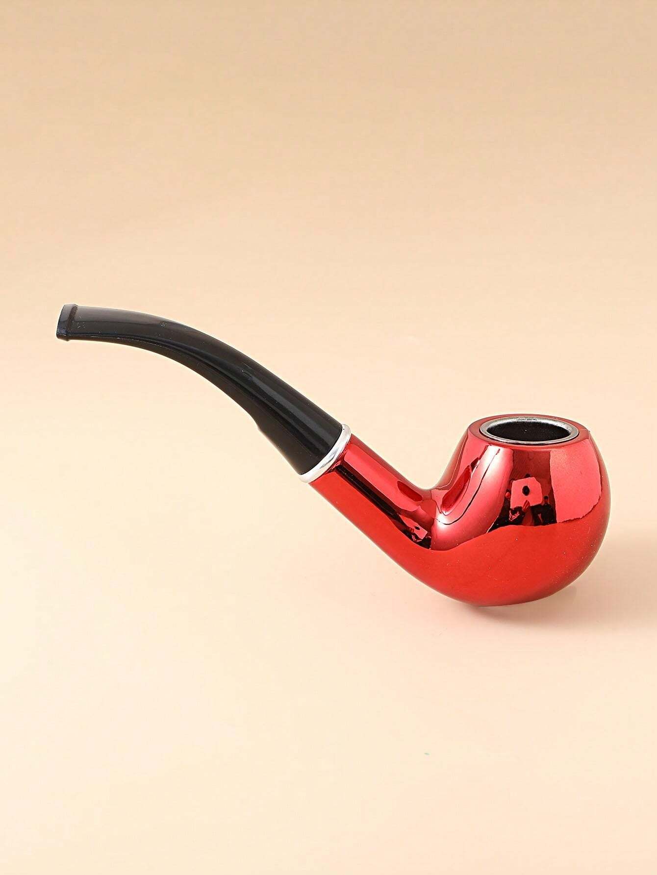 1Pc Plating Colored Tobacco Pipe, Fashion And Luxurious Smoking Tools