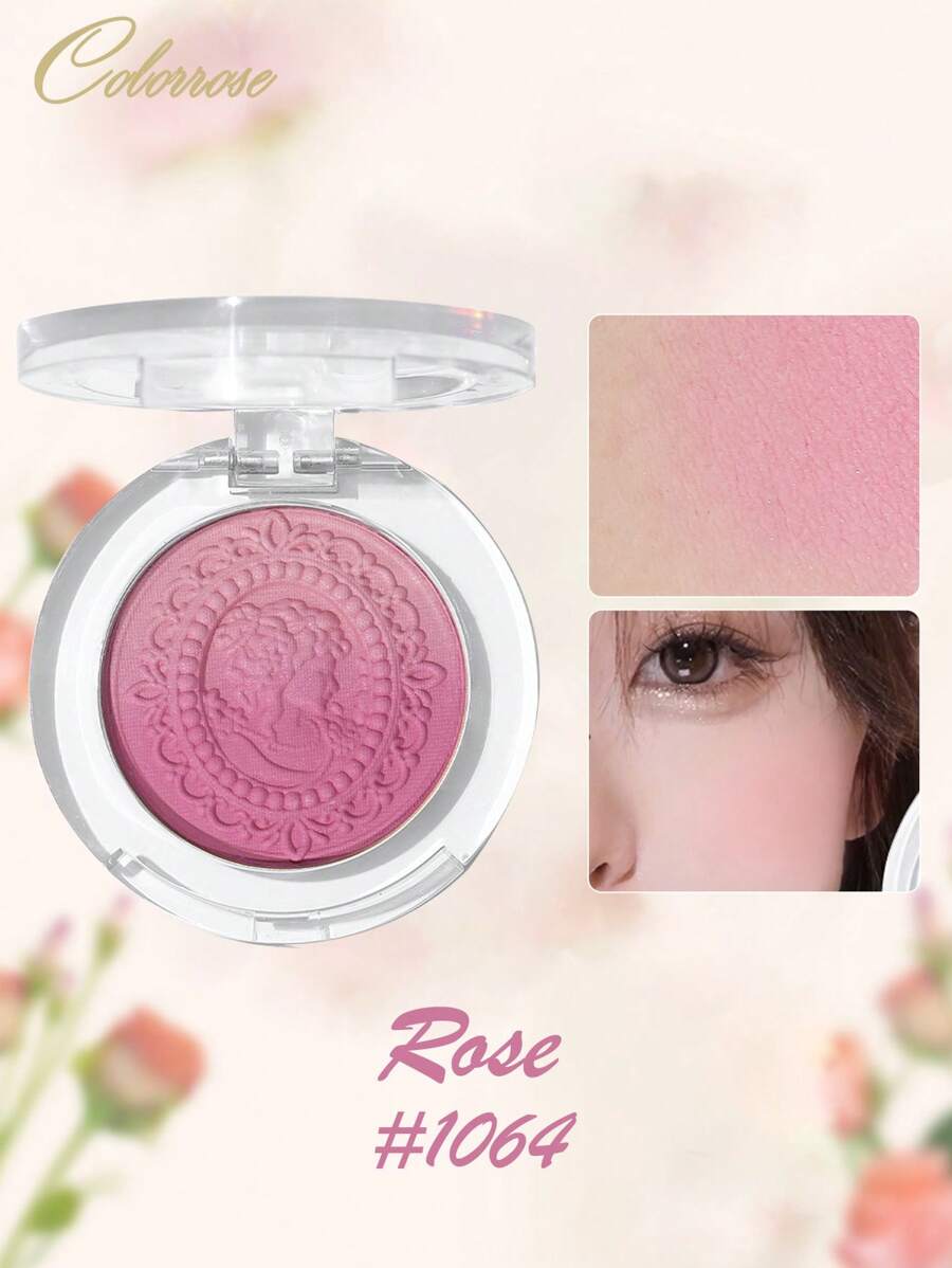 COLORROSE Gradient Blush, Flash Glow Cheeks Powder Blush, Highly Pigmented, Blendable,Bright Shimmer Face Blush, Light, Smooth, Highlighter And Eyeshadow All In One, Facial Beauty Cosmetic Makeup
