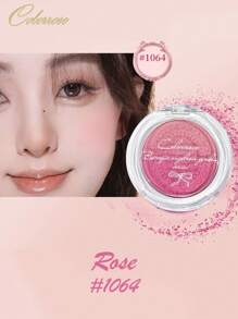 COLORROSE Gradient Blush, Flash Glow Cheeks Powder Blush, Highly Pigmented, Blendable,Bright Shimmer Face Blush, Light, Smooth, Highlighter And Eyeshadow All In One, Facial Beauty Cosmetic Makeup - 1064 Rose - View 3