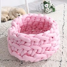 Giường thú cưng OHHIO DIY đan thủ công mọi mùa có ruột có thể tháo rời và giặt được, dành cho mèo và chó - Nhiều màu - Xem 13