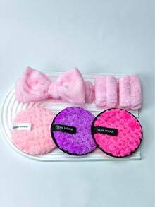 1-20 件化妆刷套装包括气垫梳、尖尾梳、梳子套装、面部头带、扁平梳、3 件美容海绵、1 件面部头带、2 件面部腕带、1 件方形气垫梳、1 件椭圆形气垫梳、1 件卷发梳、2 件面部粉扑、卸妆粉扑、造型梳、剪发梳、卷发梳、垫梳、按摩梳 - 彩色 - 查看 17