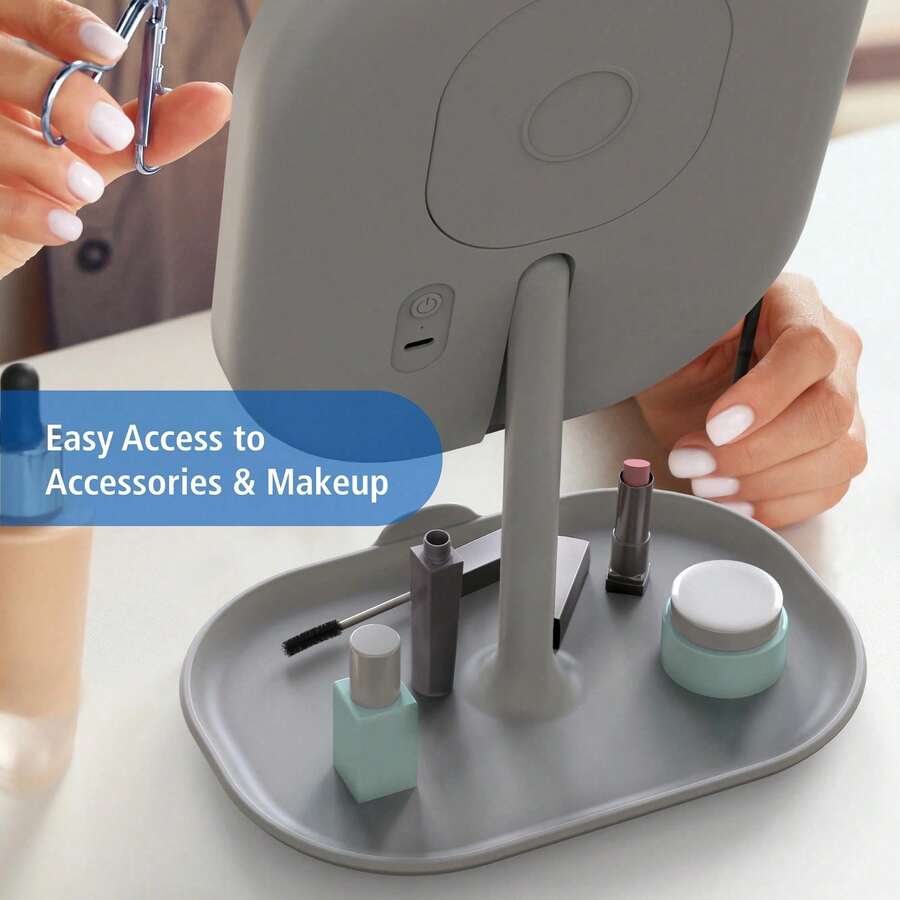 Mainstays Mirrors LED Makeup Mirror, Rechargeable Vanity Mirror With