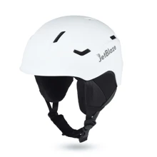 JetBlaze Casco para esquiar, casco para snowboard, casco para deportes de nieve, carcasa de PC, núcleo absorbente de impactos de EPS, ventilación individual, ajustable en talla, disponible en dos tamaños de forro, orejeras desmontables