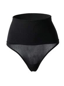 1pc Women High Waisted Shapewear Thong Panties, Activewear Body Shaper Slimming Briefs, Sexy Lifting Waist Shorts Gym Accessories Belly Slimming Girdles, Lumbar Girdles Belly Slimming Corset