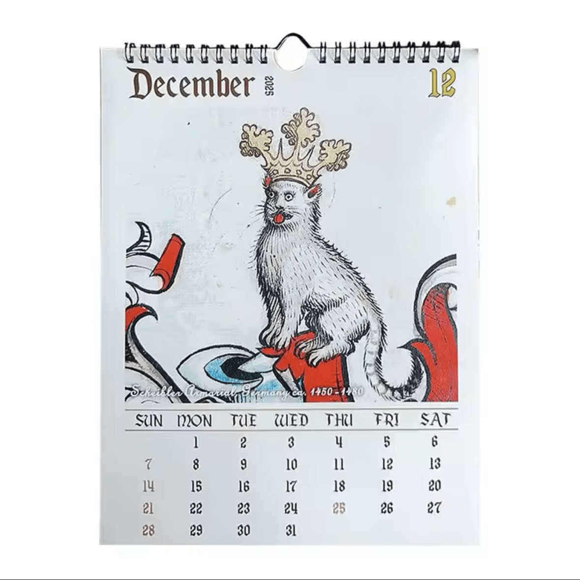 Ugly Medieval Cats Calendar Creative 2025 Strange Medieval Cats Wall