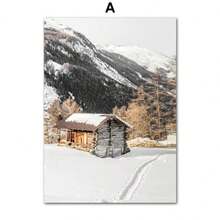 1pc Mùa đông Phong cảnh thiên nhiên Tuyết Canvas Tranh Chim Sói Động vật Poster và Bản in Nghệ thuật treo tường Trang trí Giáng sinh Trang trí nhà ngày lễ Không có khung - Nhiều màu - Xem 45