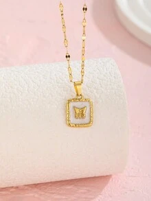 Dây chuyền mặt trái tim, hoa, bướm, công chúa nhiều kiểu dáng thanh lịch, sang trọng, nhẹ nhàng cho bé gái tuổi teen, dây chuyền xích xương đòn ngọt ngào để đeo hàng ngày - Nhiều màu - Xem 5