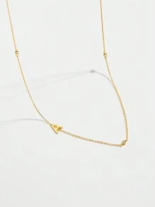 ANDYWEN 1入組簡約優雅人造寶石銀女士項鍊訂婚/派對/生日禮物