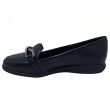 Beira Rio Women's Crystal Bow Moccasin Shoe - màu đen - Xem 4