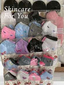 Kit 24 Pares Meias Família Contem Adulto  e Infantil  ,Feminino e Masculino ,Tamanho Entra 0-10anos ,tamanho 31-34,35-40,40-44,40-46.Peças sortido,cores estampada e listada