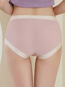 5 piezas de bragas sin costuras de soporte abdominal de baja cintura con forma en V para mujeres embarazadas - Multicolor - Ver 3