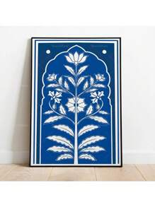 1pc Mughal Tree Of Life Cypres Turkish Paisley Vintage Plant Floral Print Poster Folk Art Home Decor Painting No Frame Rama Decoration,Wall Art,Canvas E-I-D - Multicolor - View 50