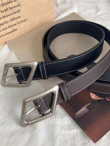 1 件纯色休闲复古优雅 PU 皮革女式腰带，独特设计，装饰性强，时尚搭配牛仔裤、毛衣，时尚风格，高端 - 多色 - 查看 5