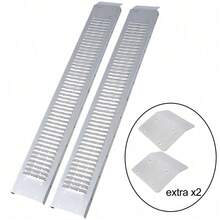 69" L Loading Ramps, 960lbs Capacity Loading Ramps For Pickup Trucks, Steel Motorcycle Ramp, Dirt Bike Ramp For Truck, Lawn Mower, Snowblower, ATV, Quad, Pack Of 2 ,With 4pcs Pedal,Klgeivb