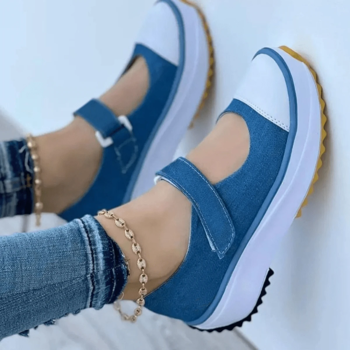 Sapatilha Tratorada Feminina Promoção - Jeans - Visão 1