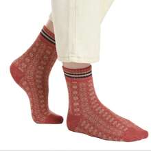 4pcs/Set Snowflake Pattern Knitted Hat, Scarf, Gloves And Socks Set, Christmas & Winter, Red
