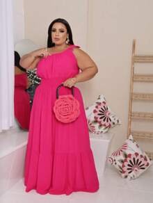 LONG SLEEVE DRESS - Màu Hồng Tươi - Xem 1