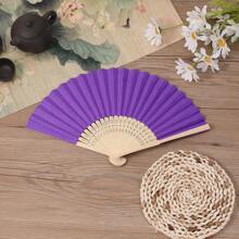 12-Piece Set Of Colorful Foldable Paper Fans, DIY Bamboo Portable Handheld Fans, Perfect For Weddings, Personalized Fashion Fans, Party Decorations, Arts And Crafts Home Decoration Best Gifts Birthday - Multicolor - View 9