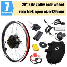 20'' E-Bike Elektro-Fahrrad Conversion Kit Elektrofahrrad Umbausatz Hinterrad 36V 250W - Black - View 8