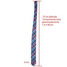 Edi Saraiva Soft Touch Tie With 6 Cm Toe Premium Plaid Polyester - Xanh và đỏ - Xem 7