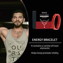 1 件男士硅胶手链，红色，运动、健身、瑜伽腕带，简约时尚的设计，柔软便携 - 紅色 - 查看 5