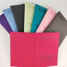 [Personalizado] Funda para pasaporte de PU ultradelgada en color macarrón personalizada, accesorios de viaje, portapassaporte, portadocumentos, tarjetero, portacredenciales, artículos de viaje personalizados unisex
