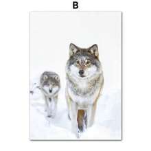 1pc Mùa đông Phong cảnh thiên nhiên Tuyết Canvas Tranh Chim Sói Động vật Poster và Bản in Nghệ thuật treo tường Trang trí Giáng sinh Trang trí nhà ngày lễ Không có khung - Nhiều màu - Xem 53