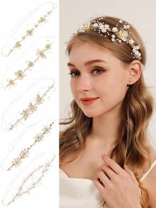 1 chiếc băng đô ngọc trai công chúa đội đầu cho cô dâu thời trang phụ kiện tóc cho nữ - Nhiều màu - Xem 12