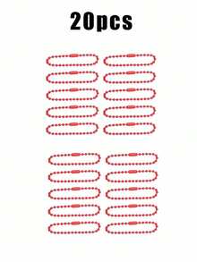 10/20 件 Diy 珠宝手工配件油漆珠链、彩色珠链、圆珠链、包包挂链、玩偶珠宝吊坠挂链、吊牌链、彩色金属珠链钥匙扣连接器、手链、时尚配饰 - 彩色 - 查看 30