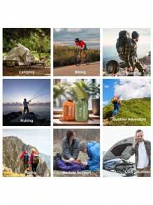 1pc Outdoor Emergency Sleeping Bag, Survival Camping Bag, Lightweight And Foldable, Suitable For Outdoor Hiking Camping, Survival Equipement Camping Stuff - Multicolor - View 7