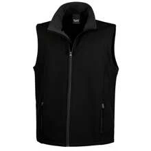 Result Mens Printable Softs Body Warmer (Black/Black) - Black - View 2