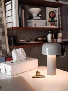 1 Pc Yellow/White/Black/Gray LED Mushroom Desk Lamp, Decorative Lamp With USB Charging Function, Minimalist Night Lamp With Tri-Color Dimmable, Suitable For Entryway, Office, Bedroom Bedside, Study, Living Room, Valentine's Day, Halloween, Thanksgiving, Mardi Gras, Christmas, It's An Indispensable Desk Lamp For Study And Work.