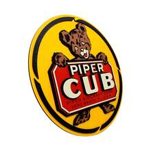 Piper Cub Aviation Air 3D Decorative Plate High Relief MDF Barbecue Corner Decoration Restaurant Bar Garage - Màu vàng - Xem 1