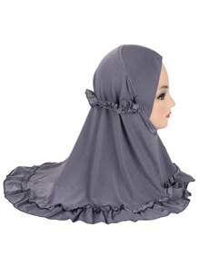 1pc Bandana Headscarf With Ruffle Hem, Style - Multicolor - View 7