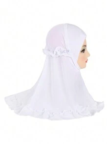 1pc Bandana Headscarf With Ruffle Hem, Style - Multicolor - View 4