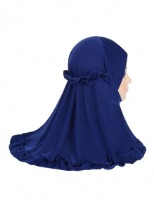 1pc Bandana Headscarf With Ruffle Hem, Style - Multicolor - View 6