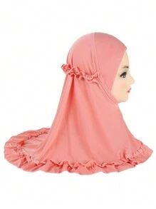 1pc Bandana Headscarf With Ruffle Hem, Style - Multicolor - View 2