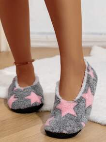 柔软舒适的室内保暖拖鞋、防滑、保暖、地板袜，适用于欧盟/美国家居品牌出口；加热足部包裹、可穿戴床上加热器、冬季保暖双脚 - 查看 4