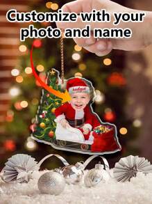 Personalized Acrylic Ornaments 2024 Custom Holiday Decorations For Home Pets Couples Great For Trees Holiday Parties Gifts Unique Designs With Name Date Photo High Quality Acrylic For Lasting Holiday Memories Fun Santa Snowman Sleigh Themes Birthday Graduation