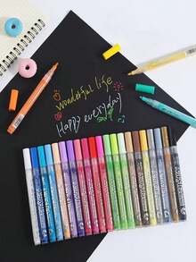 Bộ 12/24 bút dạ Acrylic, bút dạ màu nước cho học sinh, bút dạ màu Acrylic gốc nước, bút dạ gốm - Nhiều màu - Xem 2