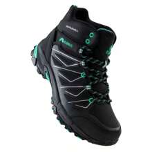 Elbrus Womens/Ladies Mabby Waterproof Mid Cut Walking Boots (Black/Biscay Green)