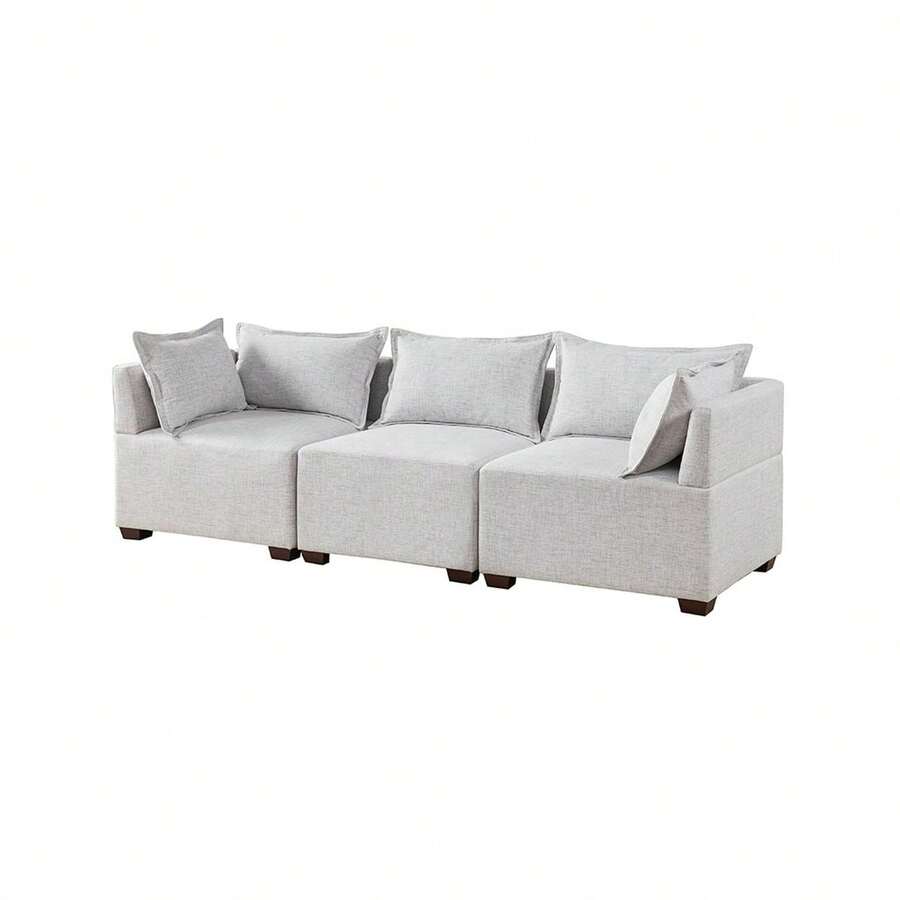 Gracie Mills Wolfe ContempoBlend 3-Piece Modular Sofa Set - GRACE-15498 - Ngà voi - Xem 1