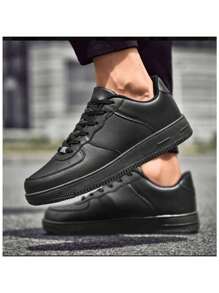 Men's White Aero Unisex Women's Casual Basic Sneakers - màu đen - Xem 4