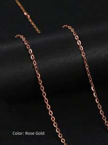1pc S925 Sterling Silver Chain Necklace - Elegant Minimalist Design, No Plating, Solid 925 Silver, Collarbune Length, Suitable For Daily And Gifting Occasions, High-End Classic Chain Necklace - No Pendant O-Shape Chain Sweater Length Jewelry