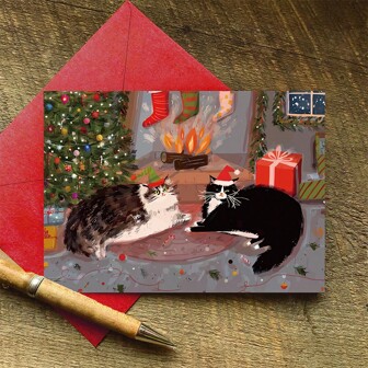 前夜——圣诞猫卡（含信封）