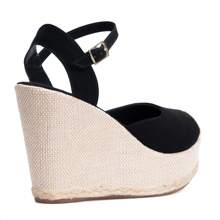 Domidona Women's Closed Toe Wedge Heel Sandal - 黑色 - 查看 4