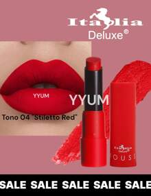 Italia Deluxe Matte Mousse Stick - Tono 04 ''Stiletto Red'' - View 1
