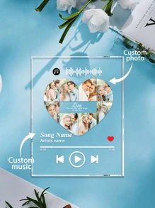 1 tấm bảng nhạc tùy chỉnh, tấm bảng Acrylic cá nhân hóa, quà tặng bài hát đôi tùy chỉnh, bìa album tùy chỉnh, khung ảnh cá nhân hóa, áp phích bài hát tùy chỉnh, ảnh bảng tùy chỉnh, áp phích nhạc cá nhân hóa, bản in bảng nhạc, bản in áp phích nhạc, quà cưới - Không có cơ sở 12 * 16 yêu nhạc 8p - Xem 1